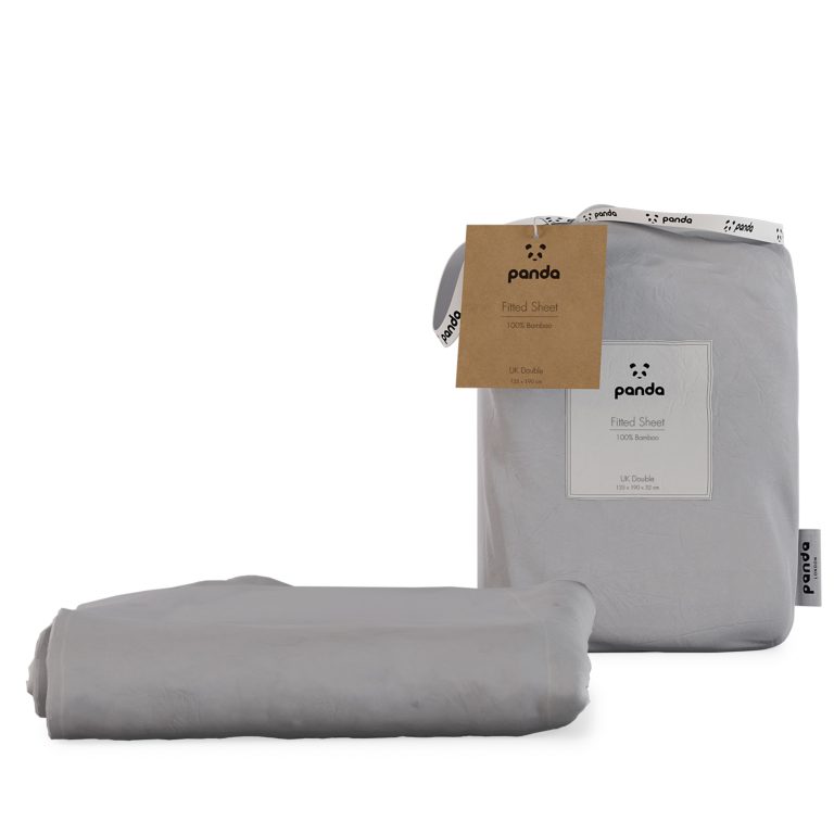 Bamboo Fitted Sheet - Grey | Panda London | Life Before Plastic